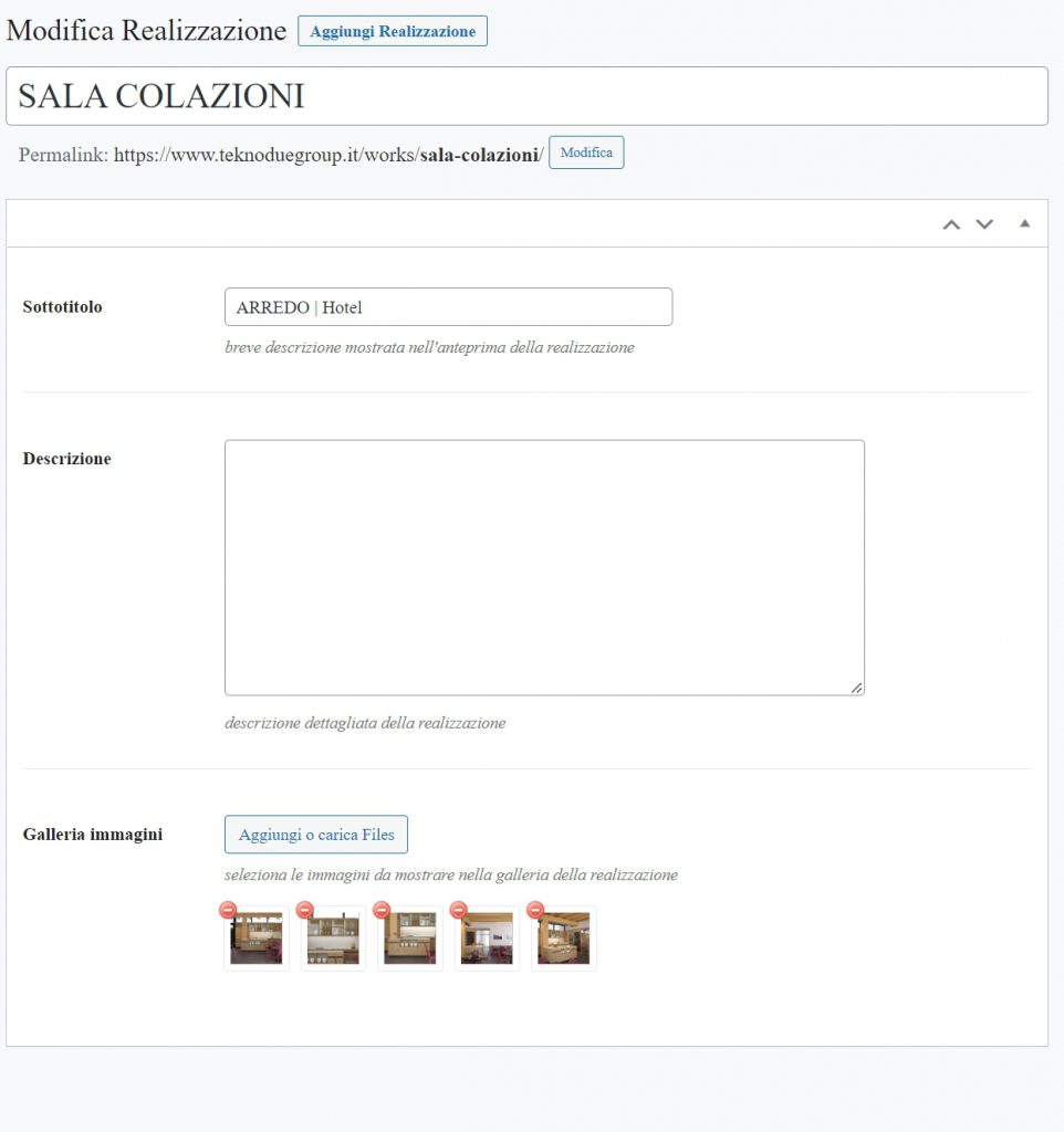 La semplicità nella gestione dei contenuti del sito web