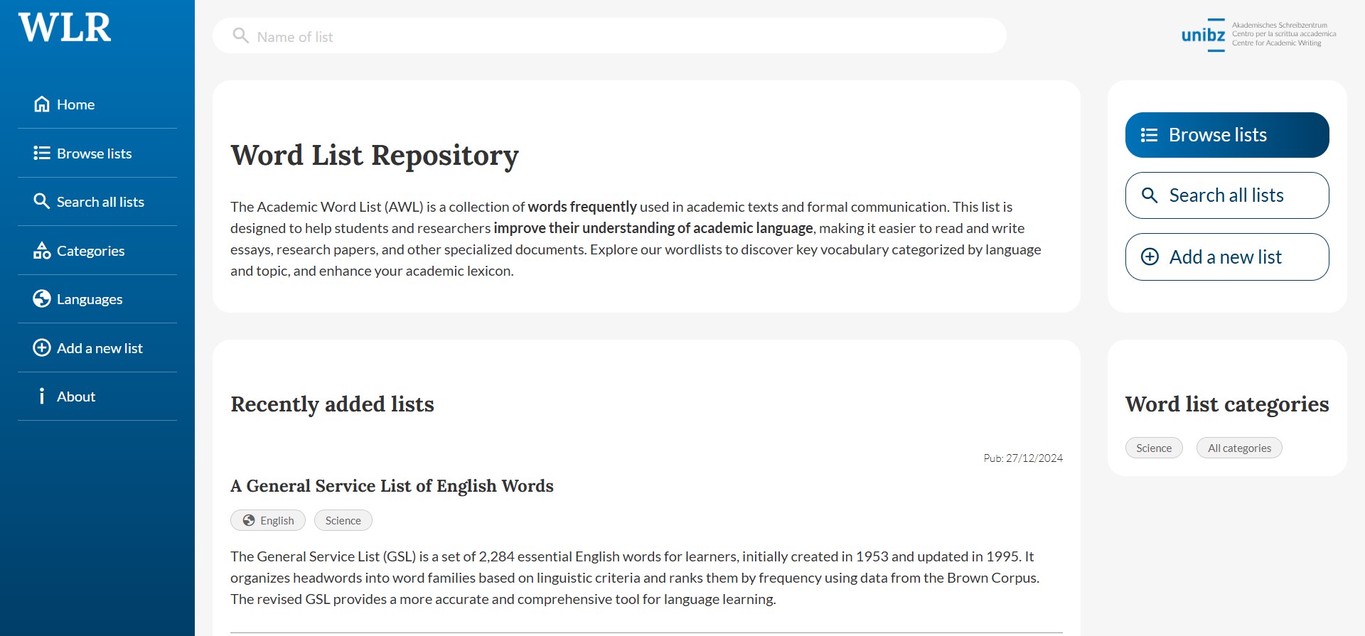 homepage WLR